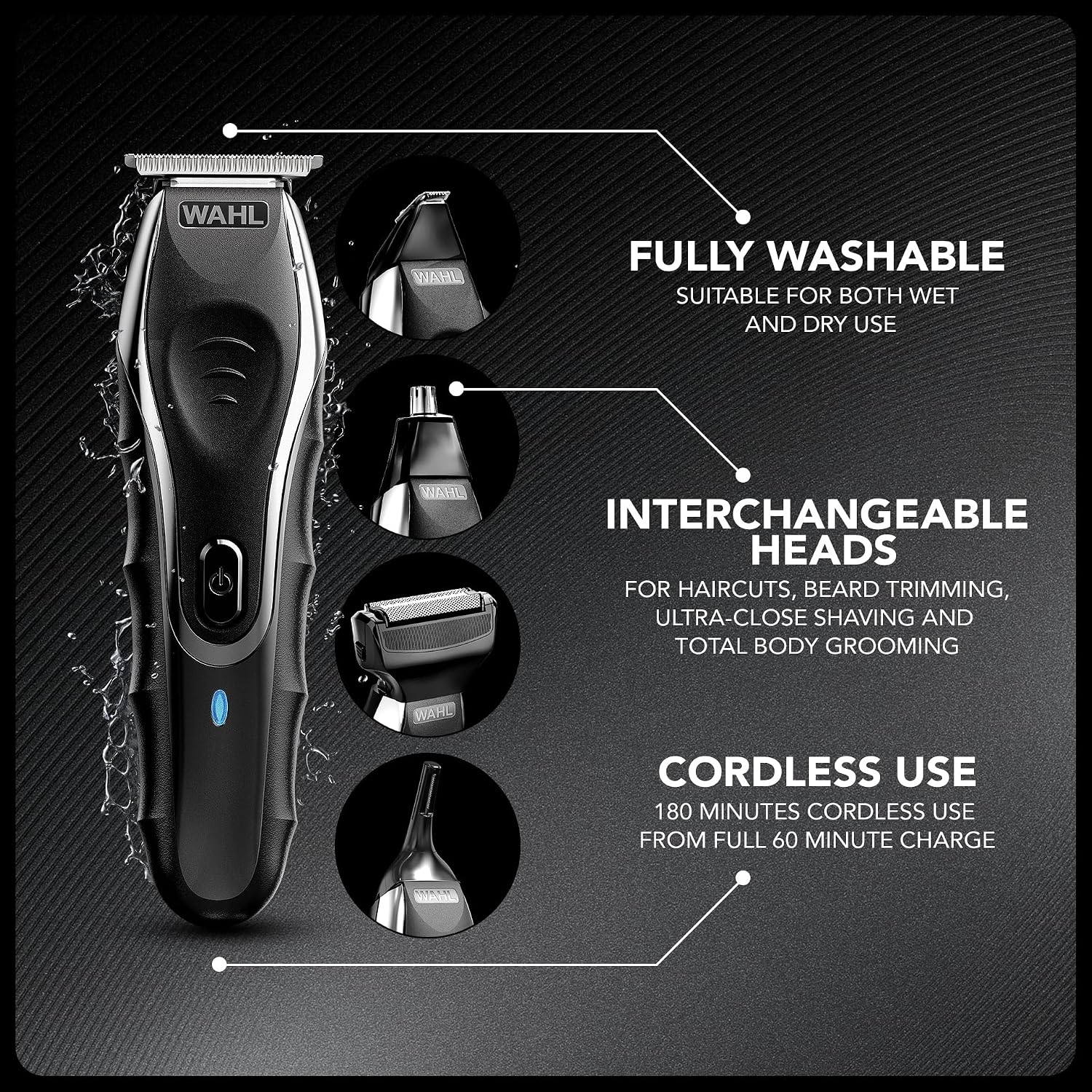 Detalle 2 de Wahl Aqua Blade 9899-812 10-in-1 multigroomer voor nat en droog gebruik