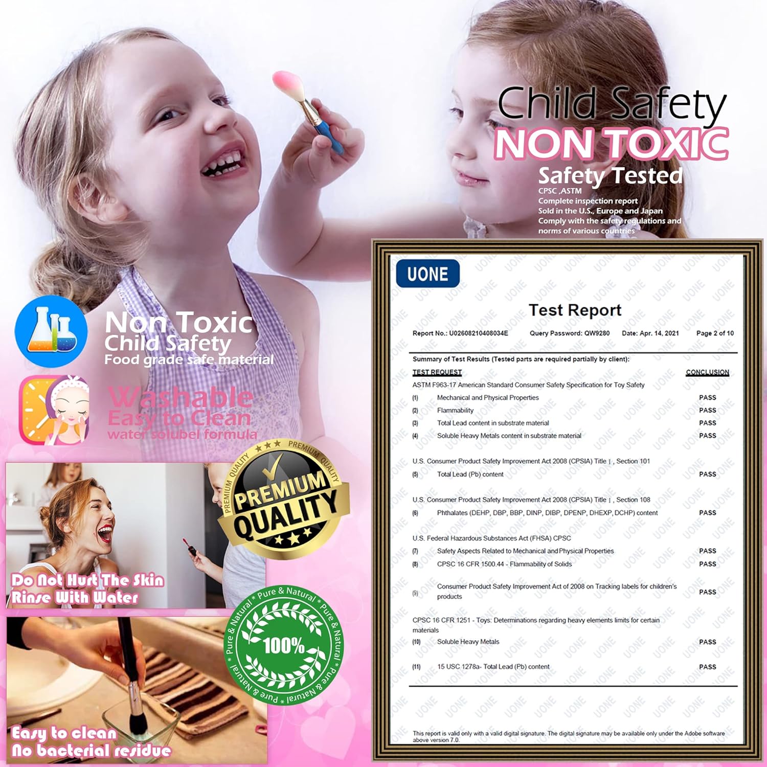 Detalle de Kids Makeup Set for Girls 4–12 🎀