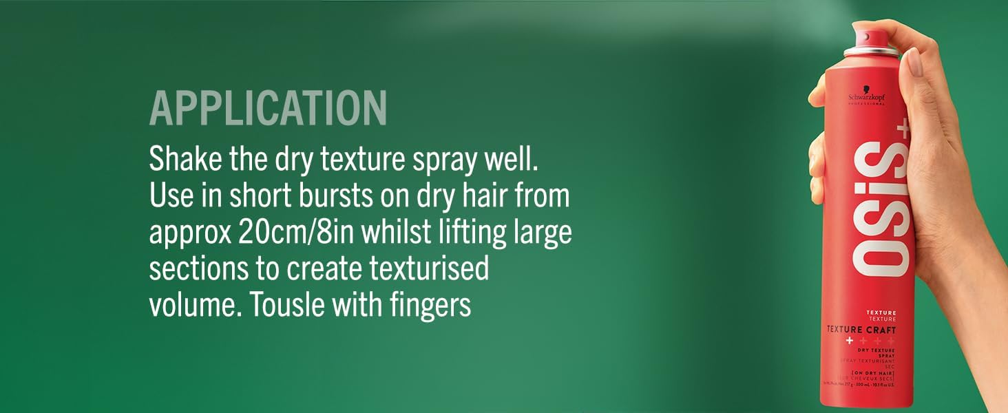 Detalle 2 de Schwarzkopf OSIS Dry Texture Spray (300ml) for natural volume and medium grip