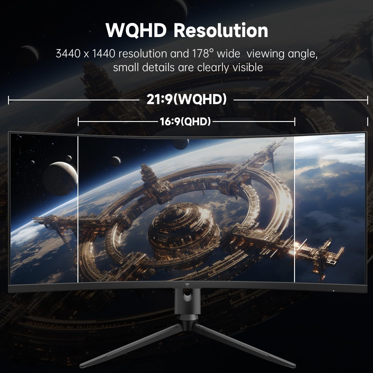 Thumbnail 2 de KTC 34 Inch Ultrawide Monitor H34S18S — 180Hz WQHD Curved Gaming Display