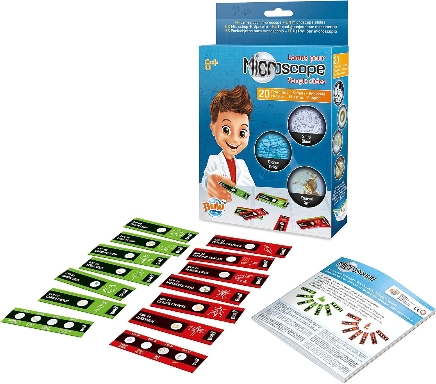 Thumbnail 1 de BUKI MR001 Mikroskop-Präparate Blanc – Koffer mit 20 Beobachtungssammlungen für Kinder ab 8 Jahren
