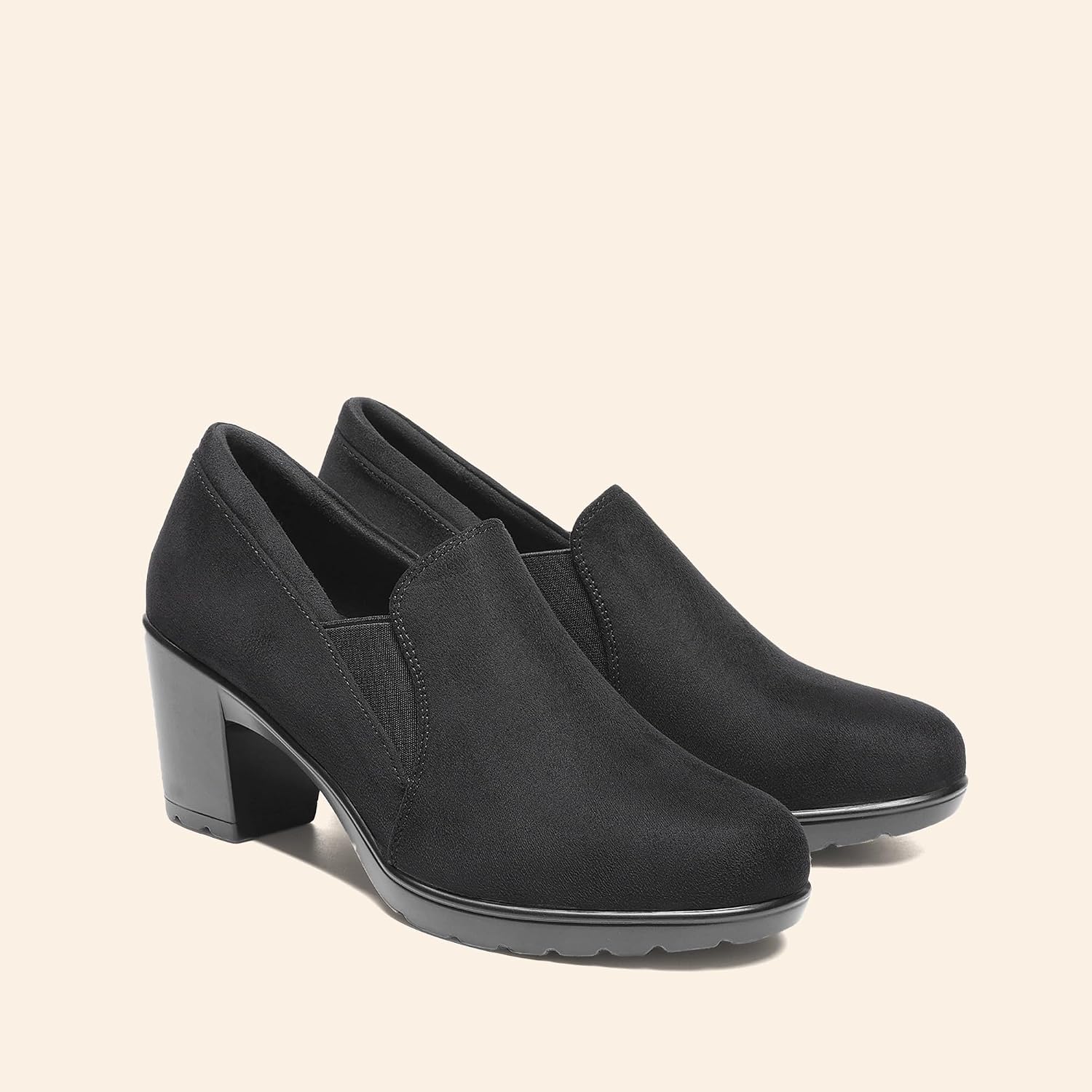 Detalle 1 de DREAM PAIRS Block Heel Loafers 2.8-Inch Heel