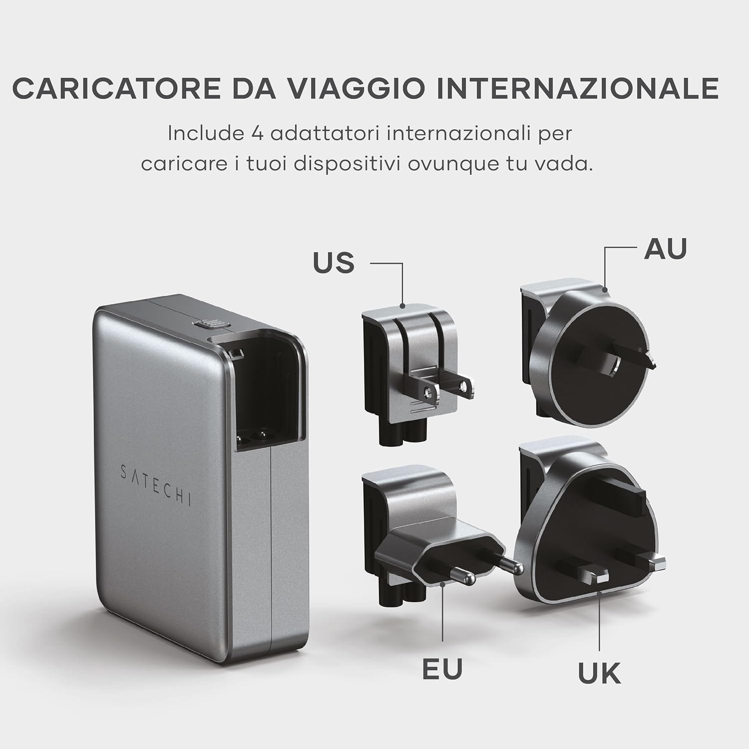 Detalle de SATECHI Caricatore USB C GaN 145W 🔌