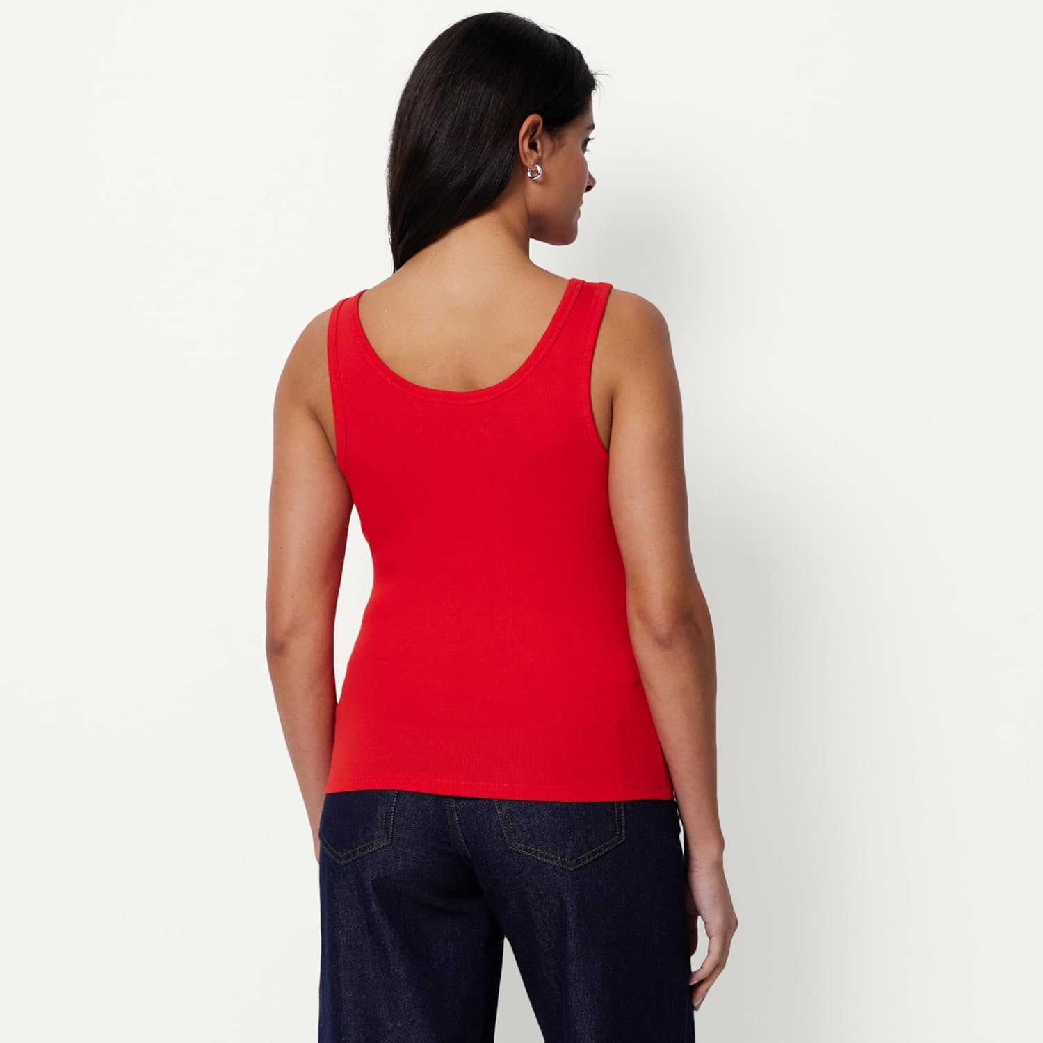 Detalle de Amazon Essentials Damen Geripptes Ripp-Tanktop Henley aus Baumwolle – Slim Fit