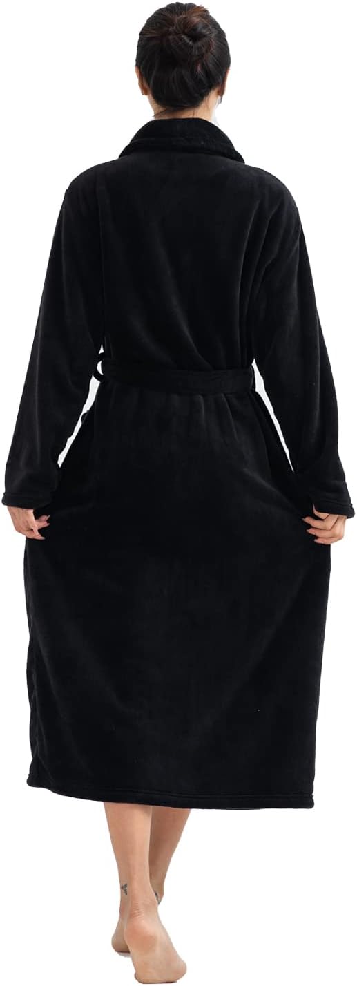 Thumbnail 1 de RONGTAI Women's Bathrobe: Fleece Plush, Warm, Long Length