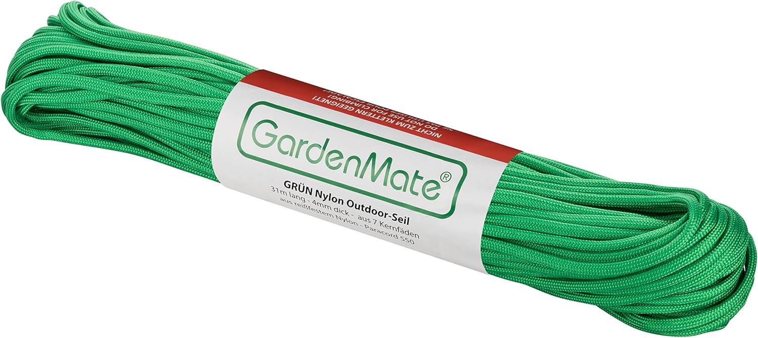 Detalle de GardenMate corde professionnelle 31 m en nylon (paracorde 550) Ø 4 mm – plusieurs coloris