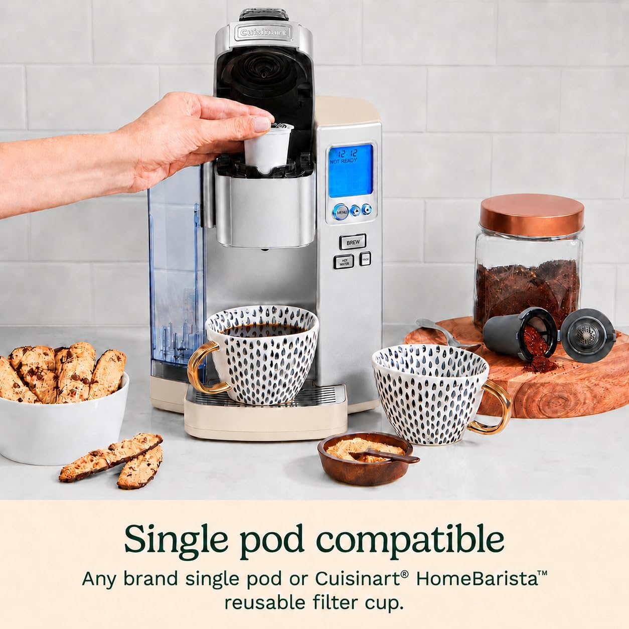 Thumbnail 1 de Cuisinart Single Serve Coffee Maker with 72-Ounce Reservoir (Programmable Brewing + Hot Water)