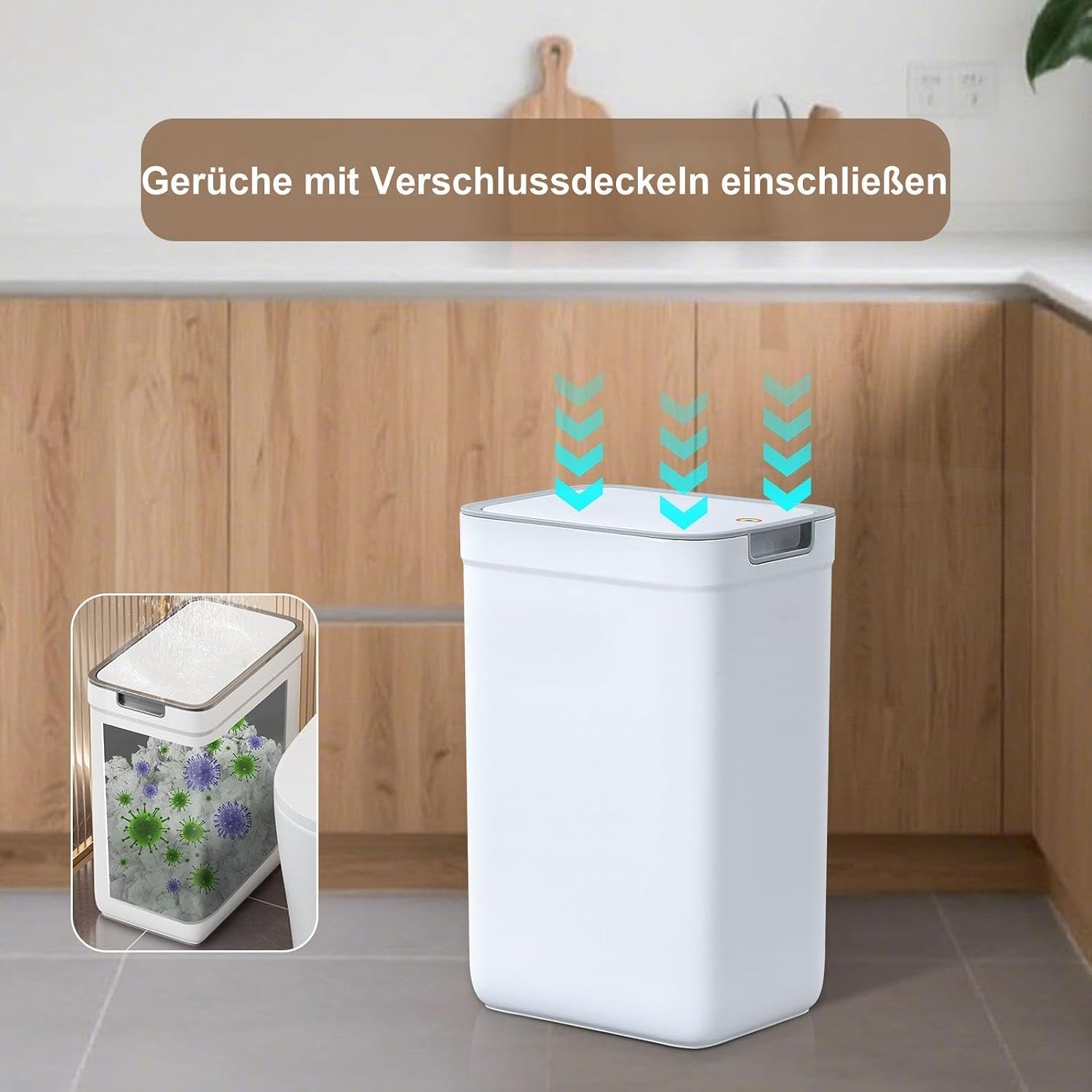 Detalle 1 de MOPUP Kleiner Badezimmer-Mülleimer 9 l