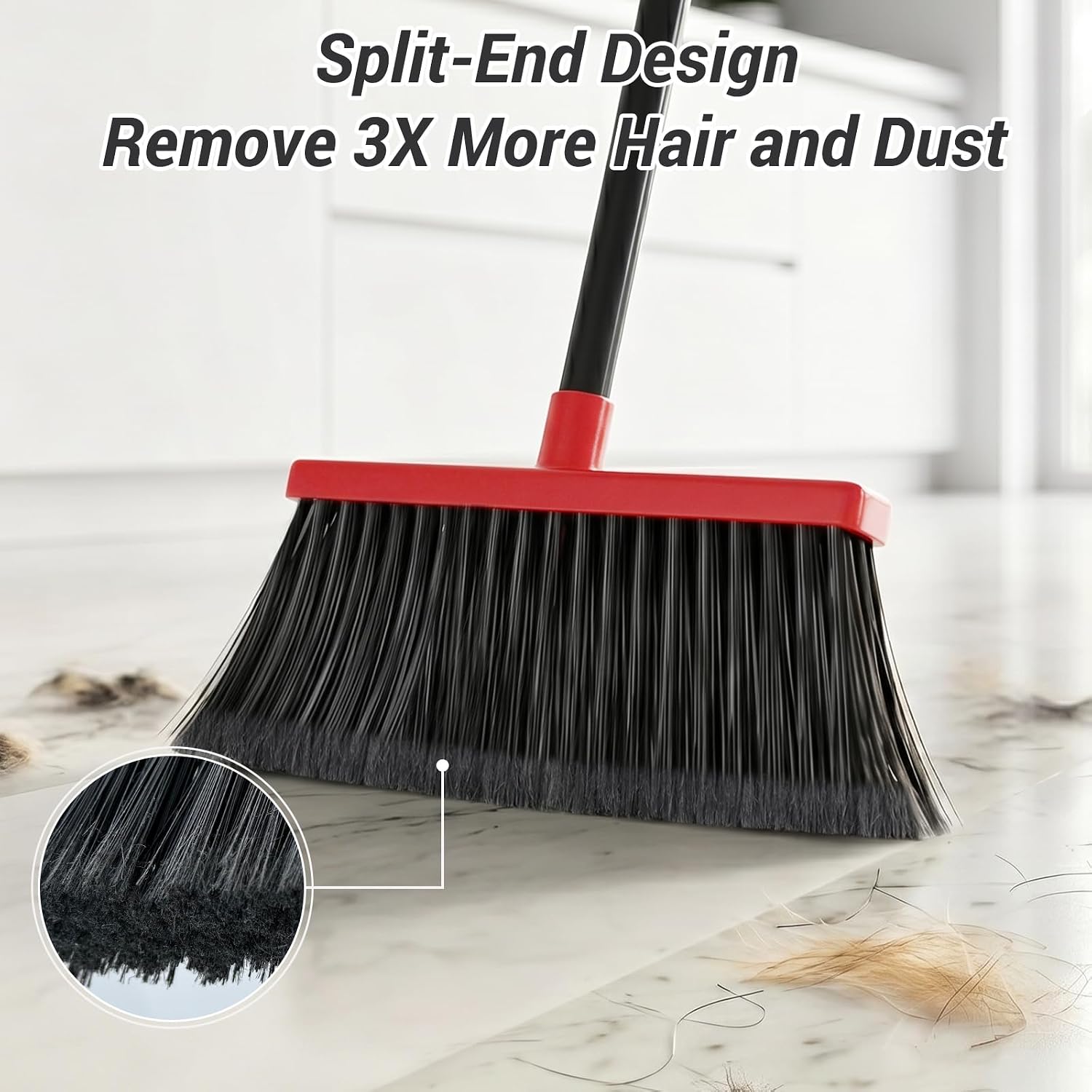 Thumbnail 2 de Zeawec Broom with Dustpan Combo Set — Long-Handle, Self-Cleaning, Pet Hair & Dust Cleanup