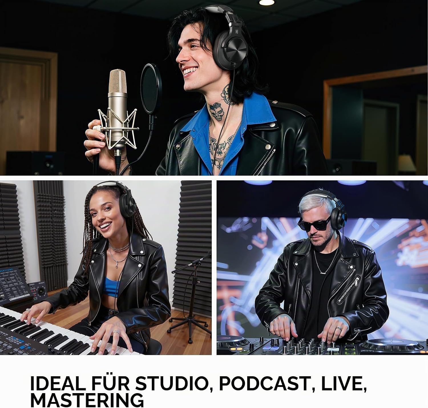 Detalle de OneOdio A71D Over-Ear Kopfhörer – Studio Monitor Kopfhörer mit Kabel, Hi-Res Audio
