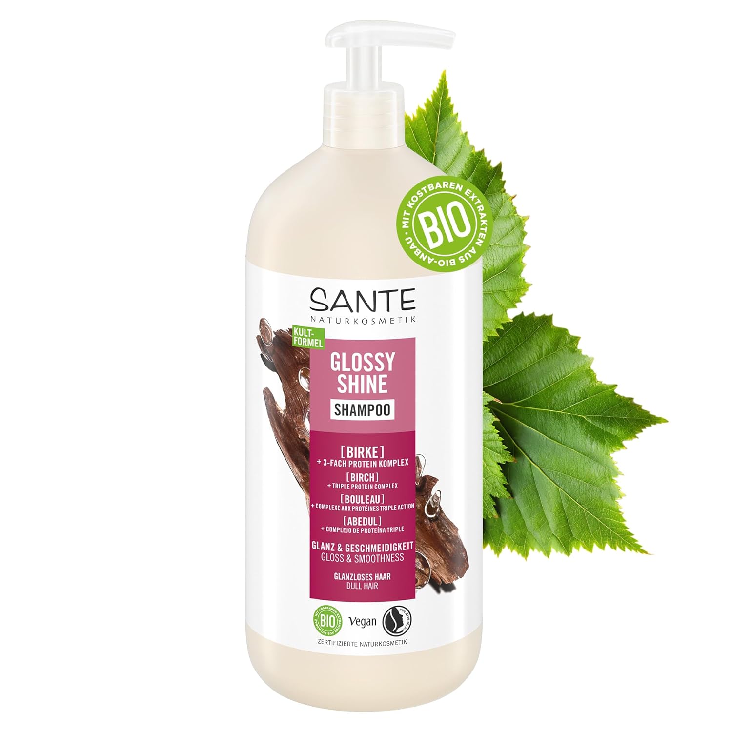 Detalle de SANTE Naturkosmetik Glossy Shine Shampoo 950 ml