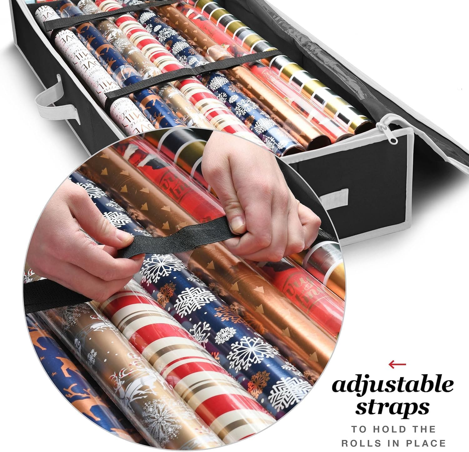 Detalle 2 de Premium Wrapping Paper Organizer Fits Up to 27 Rolls