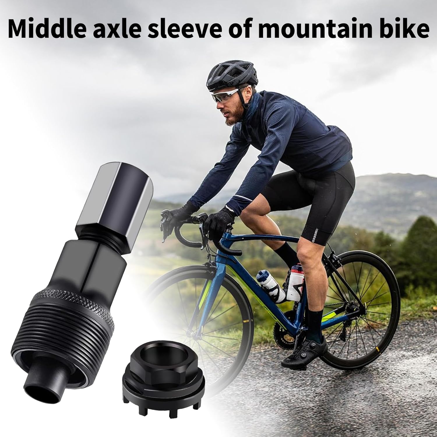 Thumbnail 4 de Kurbelabzieher Fahrrad Kurbelabzieher NCZCDZSW 42mm – inkl. 8-Zahn-Ringverschluss, kompatibel mit Shimano/ISIS/SRAM Truvativ
