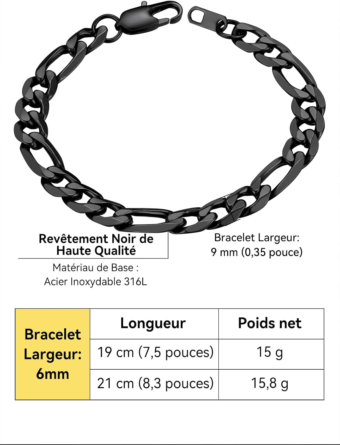 Thumbnail 5 de ChainsHouse Gourmette Figaro 19 cm argenté