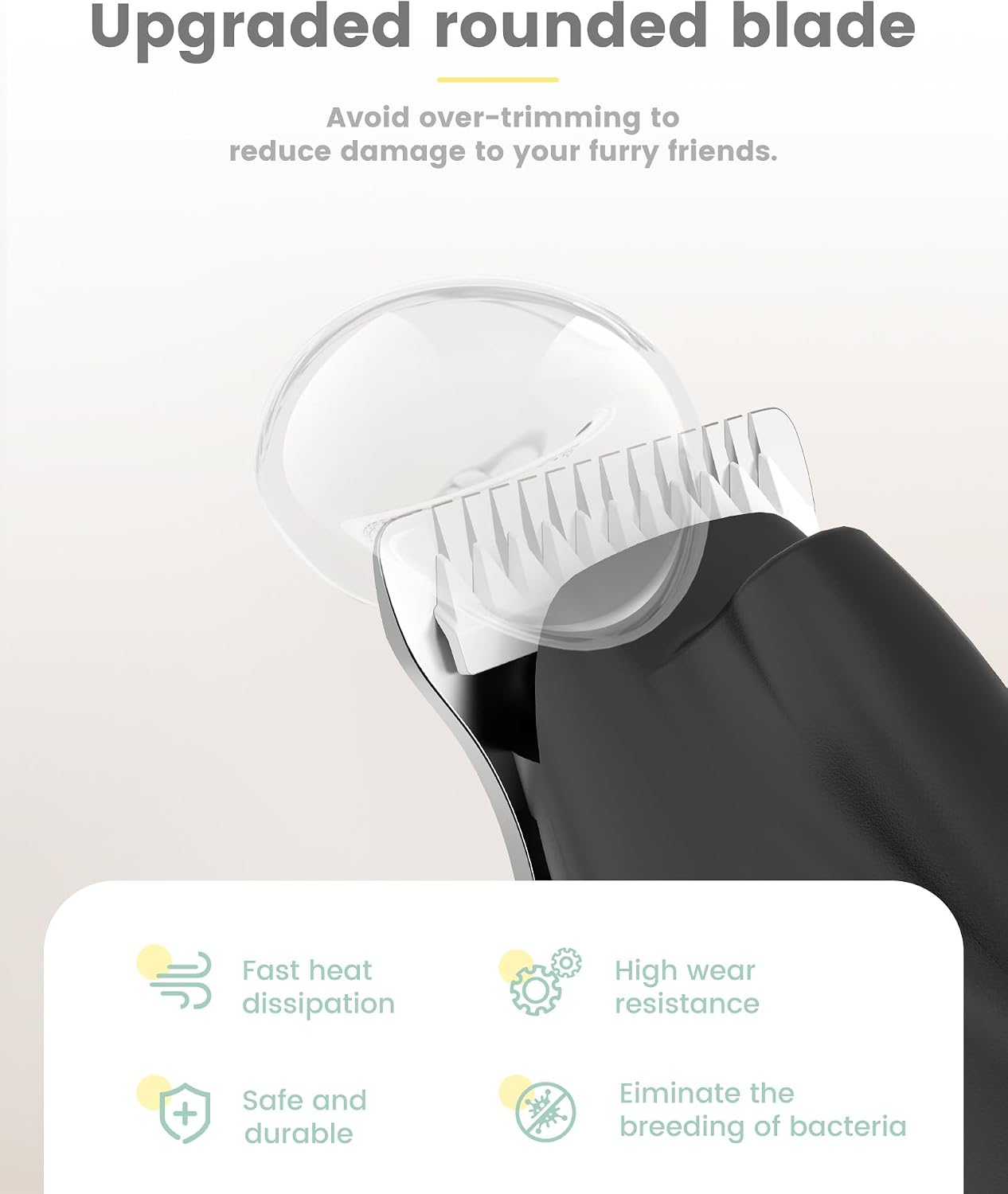 Detalle de Cat Clippers with LED Display: 35dB Ultra-Low Noise Cordless Grooming for Paws, Ears, Face and More