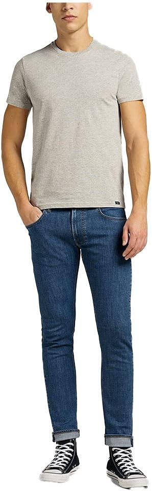 Thumbnail 6 de Lee Twin Pack Crew T-Shirt Homme — Lot de 1, coupe ajustée et coton biologique