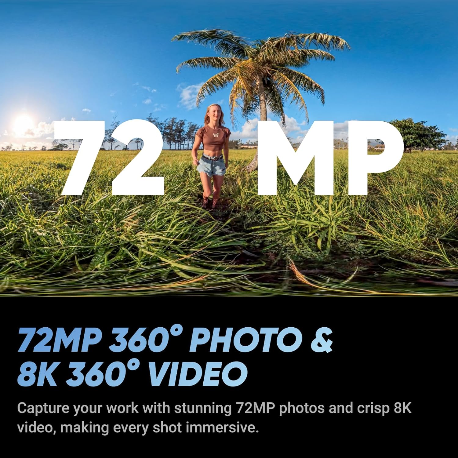 Thumbnail 3 de Insta360 X5 Virtual Tour Bundle with 72MP 360º HDR photos, Invisible Selfie Stick & tripod