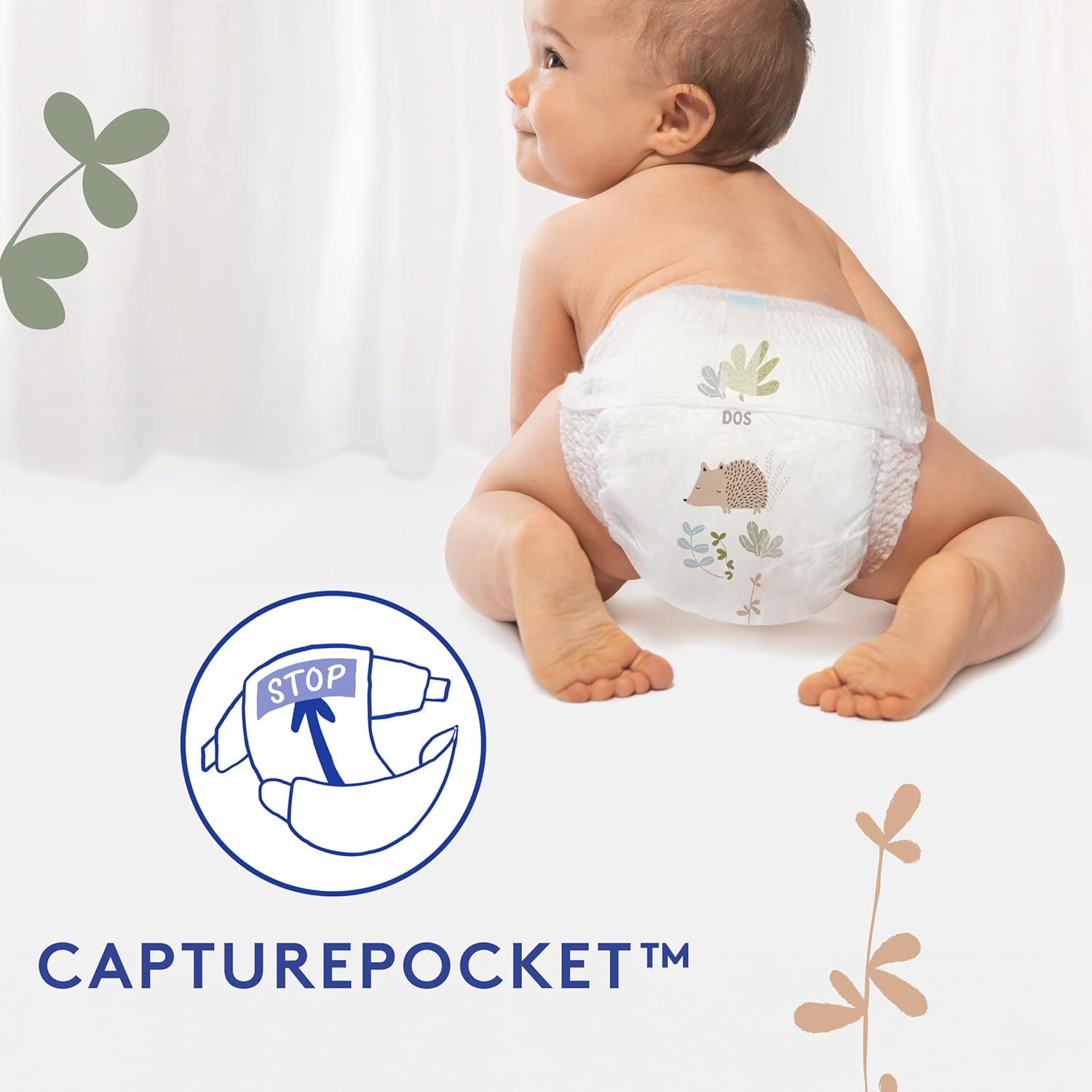 Detalle de Lotus Baby Douceur & Confort - Culottes Taille 4 (9-14 kg) Pack 1 mois - 128 culottes