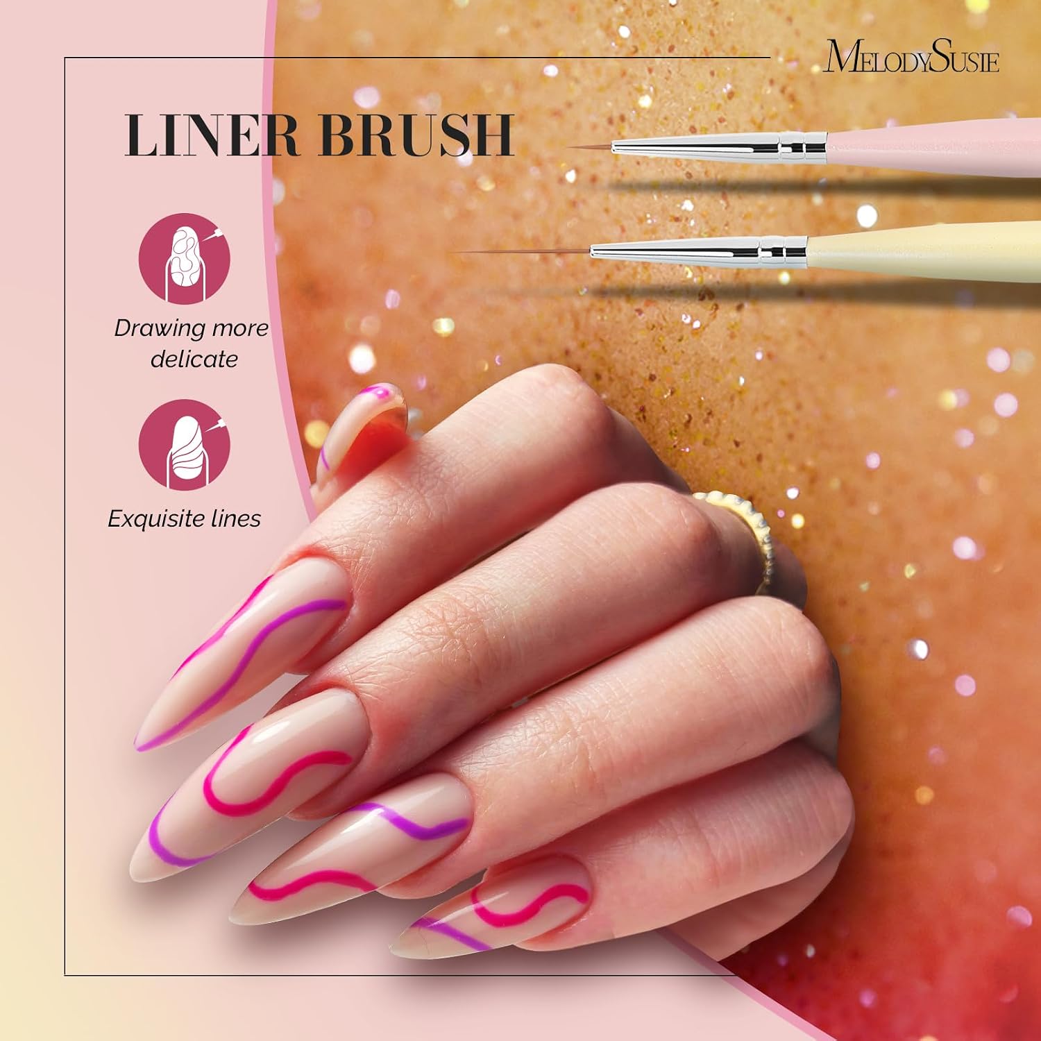 Thumbnail 3 de MelodySusie Nagelkunst Pinsel Set 6Stk