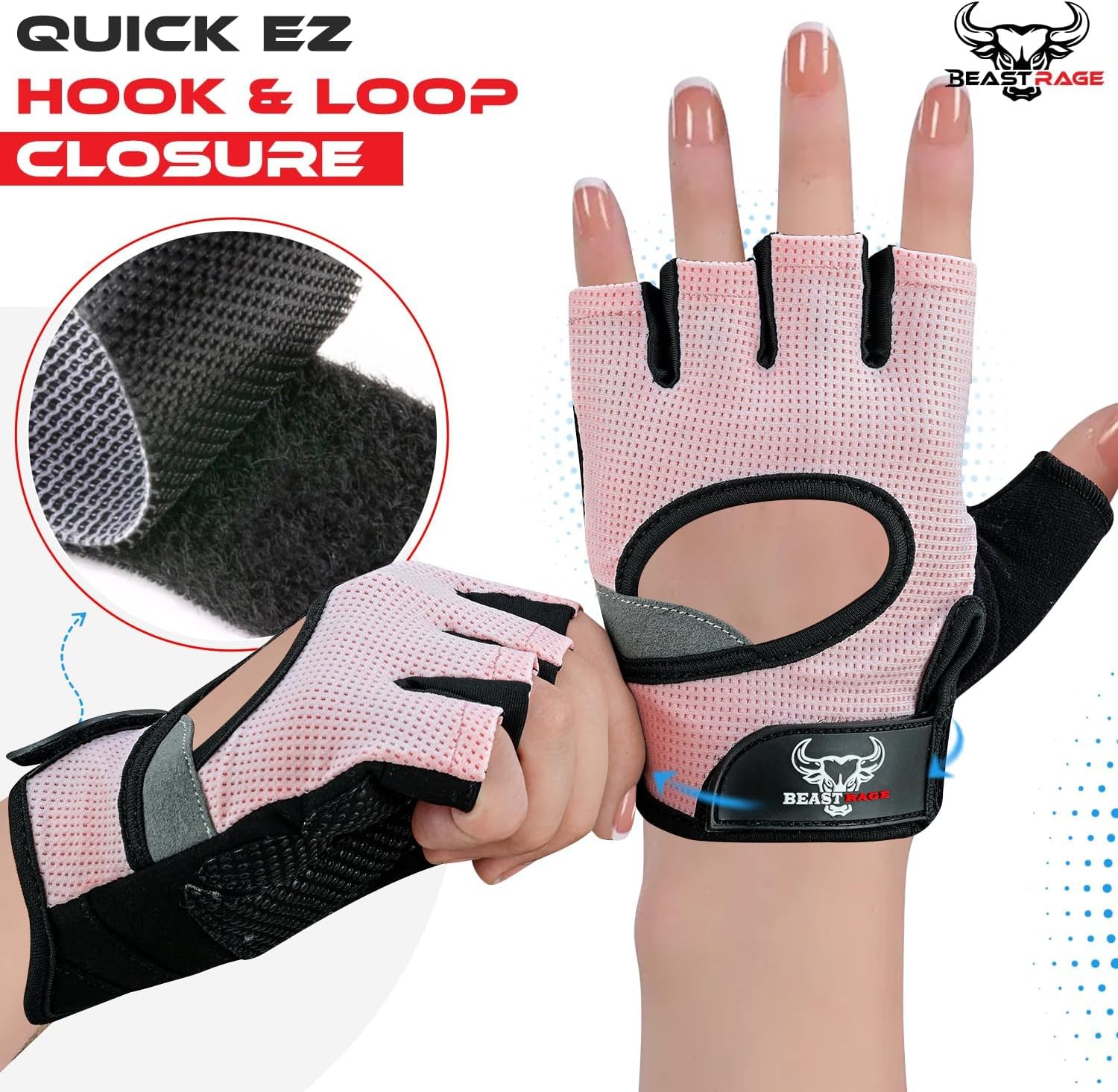 Thumbnail 4 de BEAST RAGE Weight Lifting Gloves for Crossfit