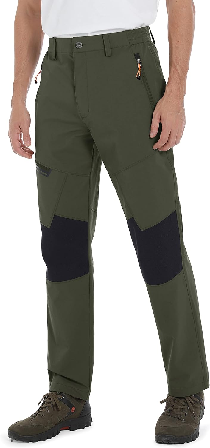 Detalle 2 de EKLENTSON Men's Trousers: Lightweight Quick-Dry Hiking Trousers with 4 Zip Pockets
