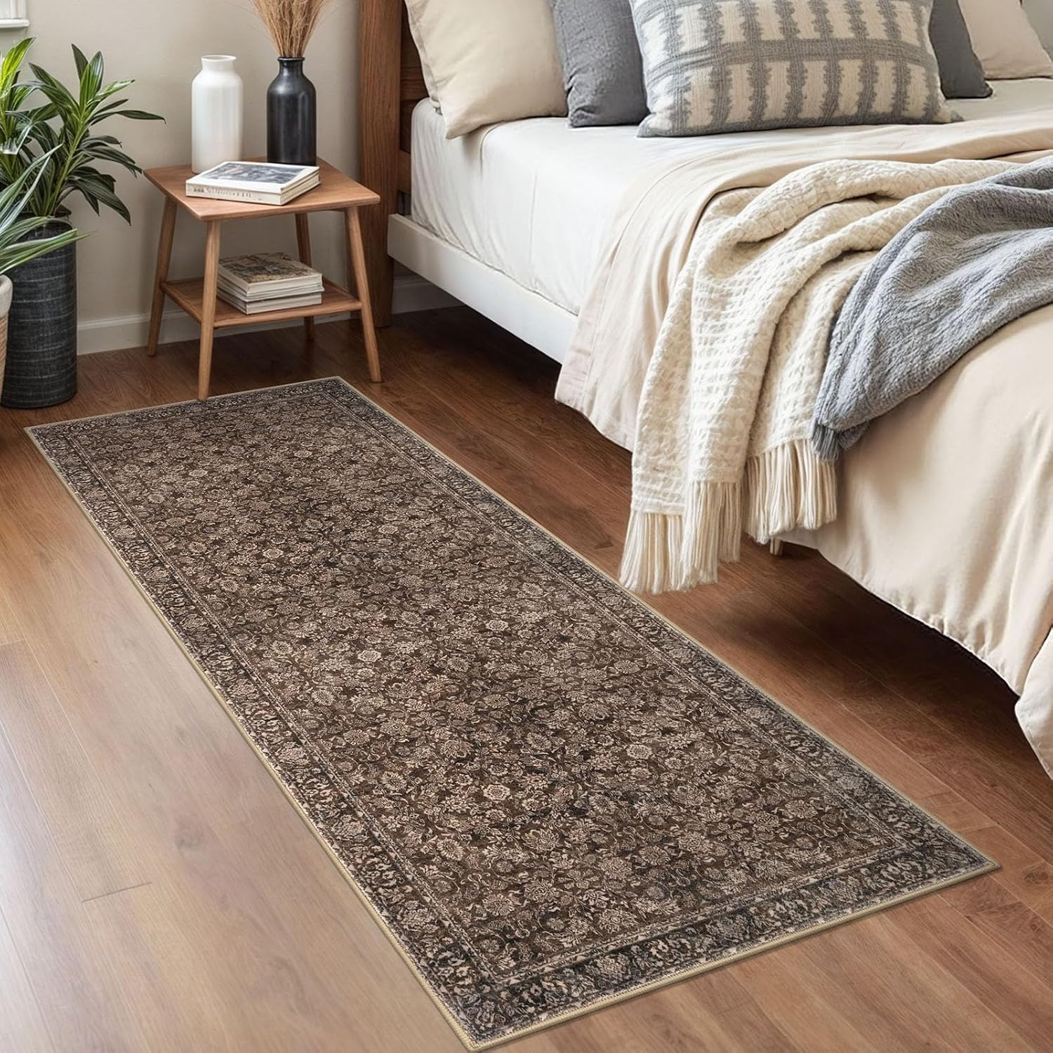 Thumbnail 2 de SIILOOM 2x5 Washable Rug in Rust Reddish Brown — A Soft, Slip-Resistant Small Area Rug for Entryways and Beyond