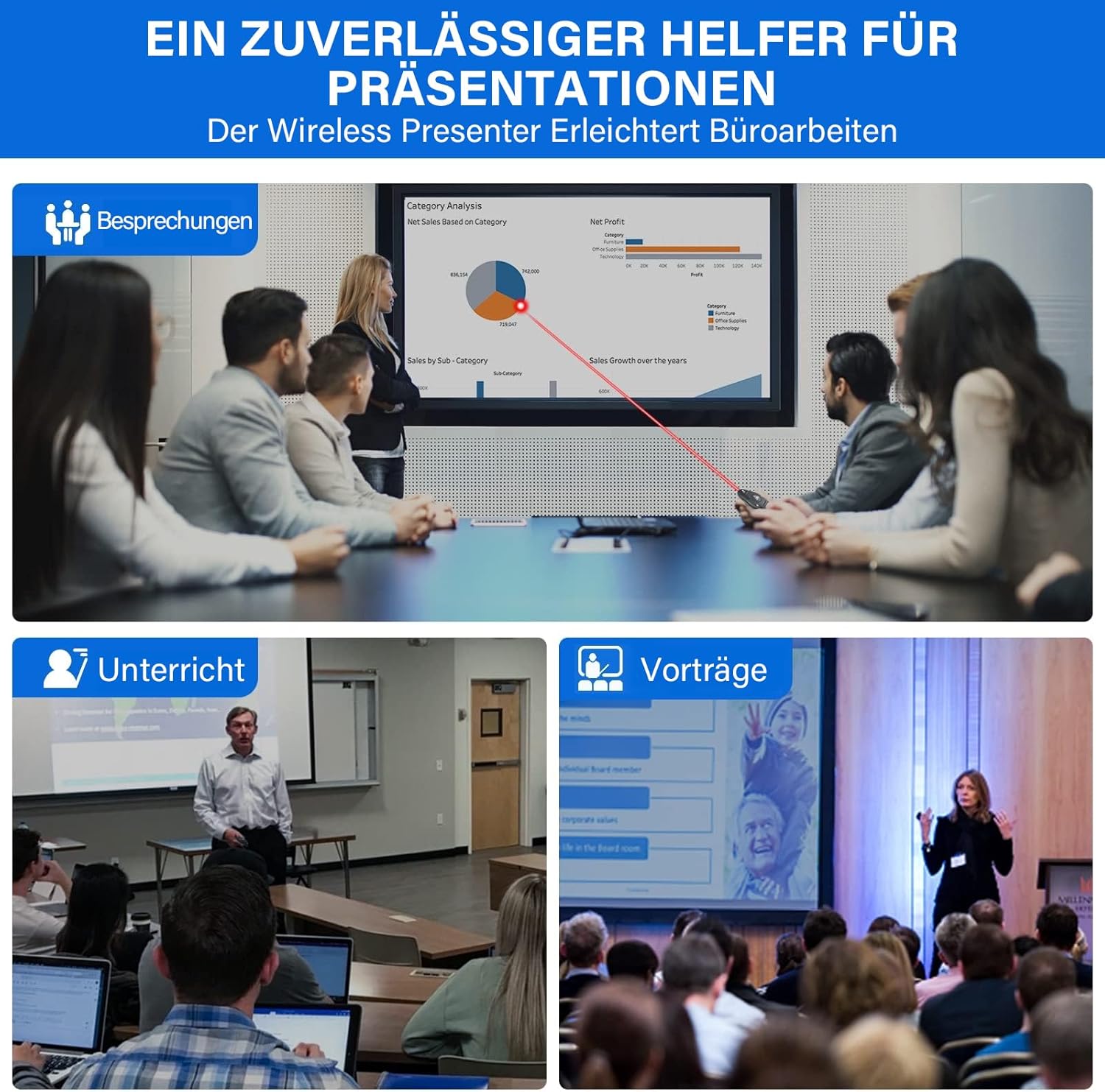 Thumbnail 5 de ZRZLMVP Presenter mit Pointer 15 m 📡