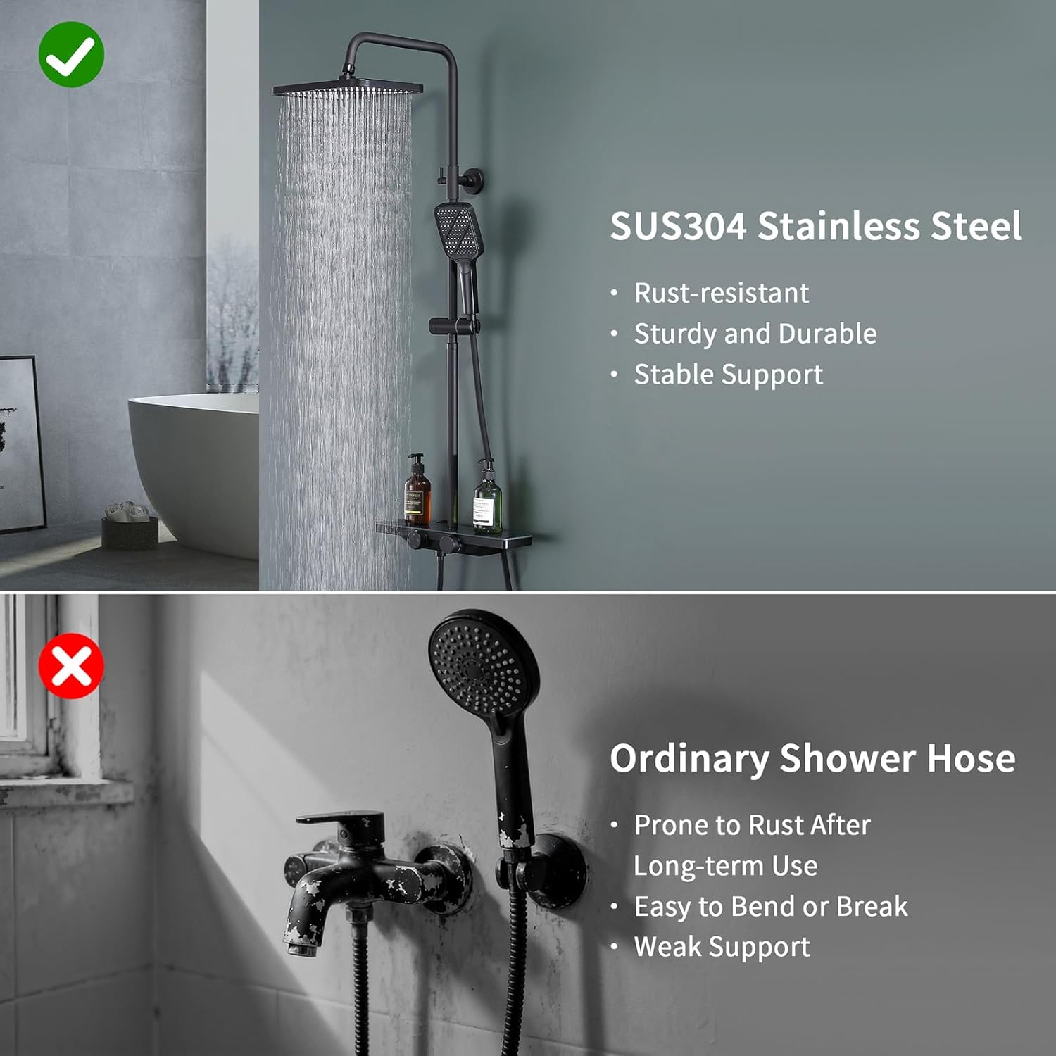 Thumbnail 6 de HOMELODY Duschsystem 30 cm Schwarz