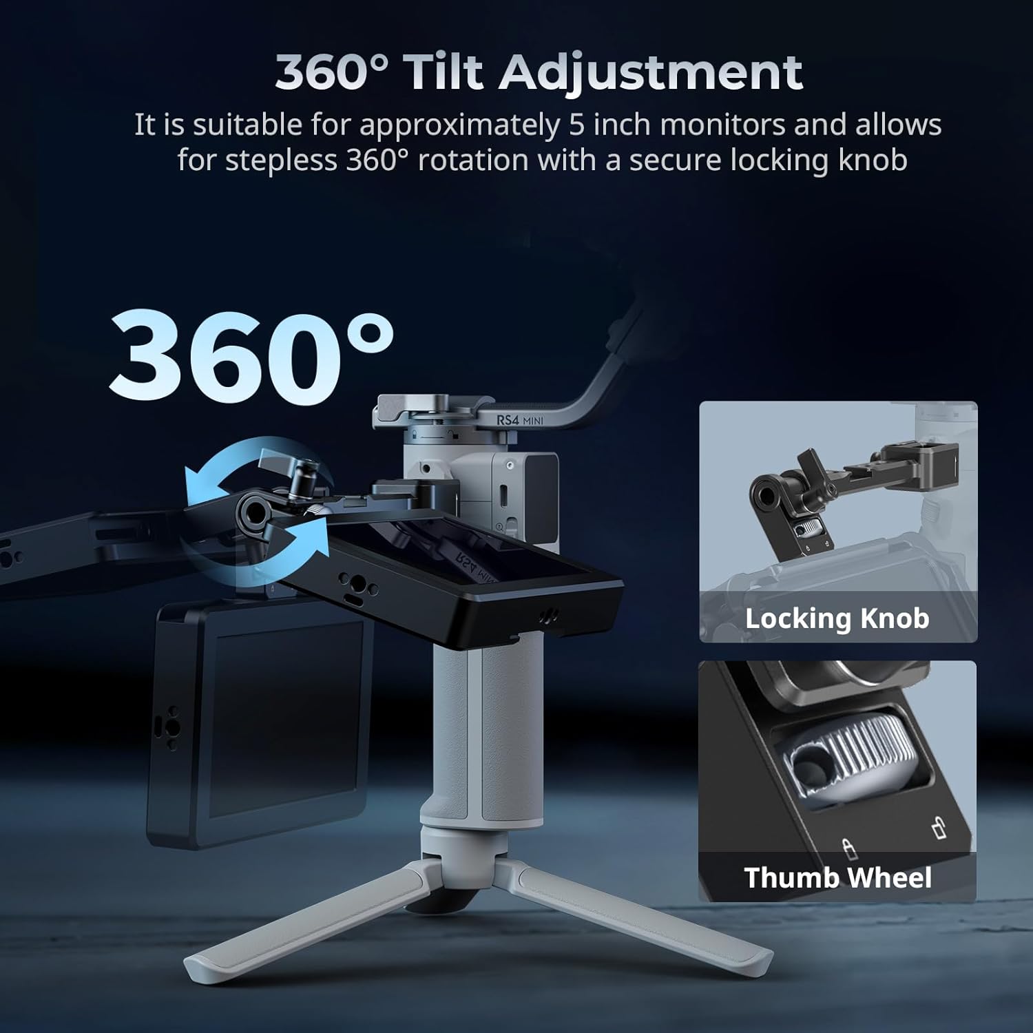 Detalle de SMALLRIG 5337 Support d’écran réglable OTAN