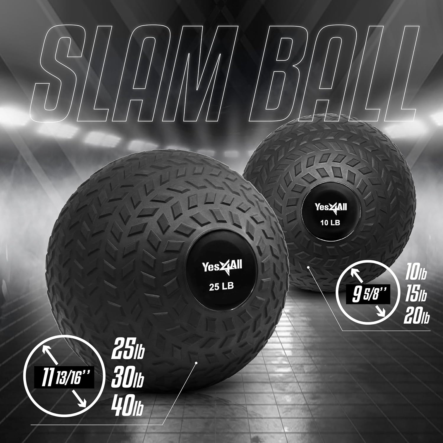 Detalle 2 de Slam Balls 10-40 lb Weighted Slam Ball