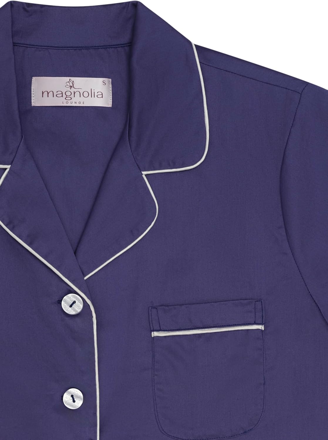 Thumbnail 5 de Magnolia Lounge Pyjama Damen – Schlafanzug aus 100% Baumwolle-Satin, atmungsaktiv und OEKO-TEX zertifiziert