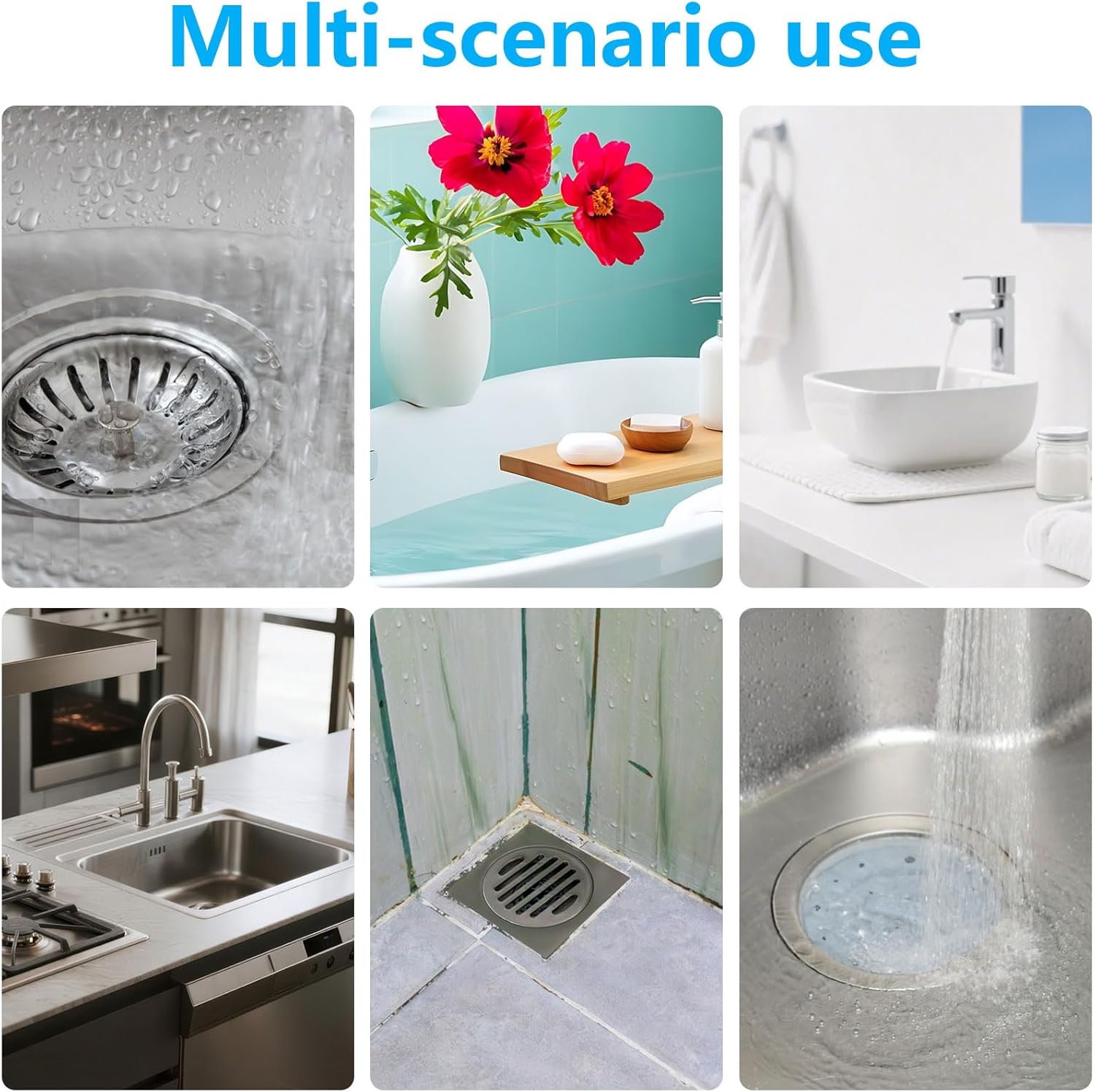 Thumbnail 6 de 5 Pcs Flexible Drain Snake Unblocker Tools (78.7 in) for Bathroom Sinks, Shower, Toilet & Pipe Hair Clogs
