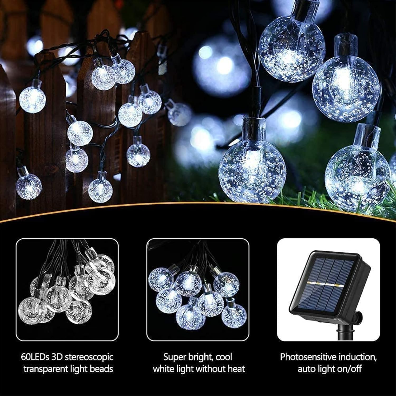 Thumbnail 3 de Moxled Solar Garden Lights 36ft 60 LED