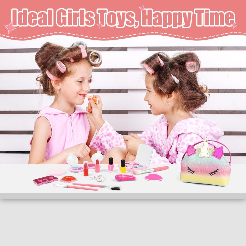Thumbnail 5 de Aomig Kids Make-up Set 4676290, 20-delig met eenhoorntas