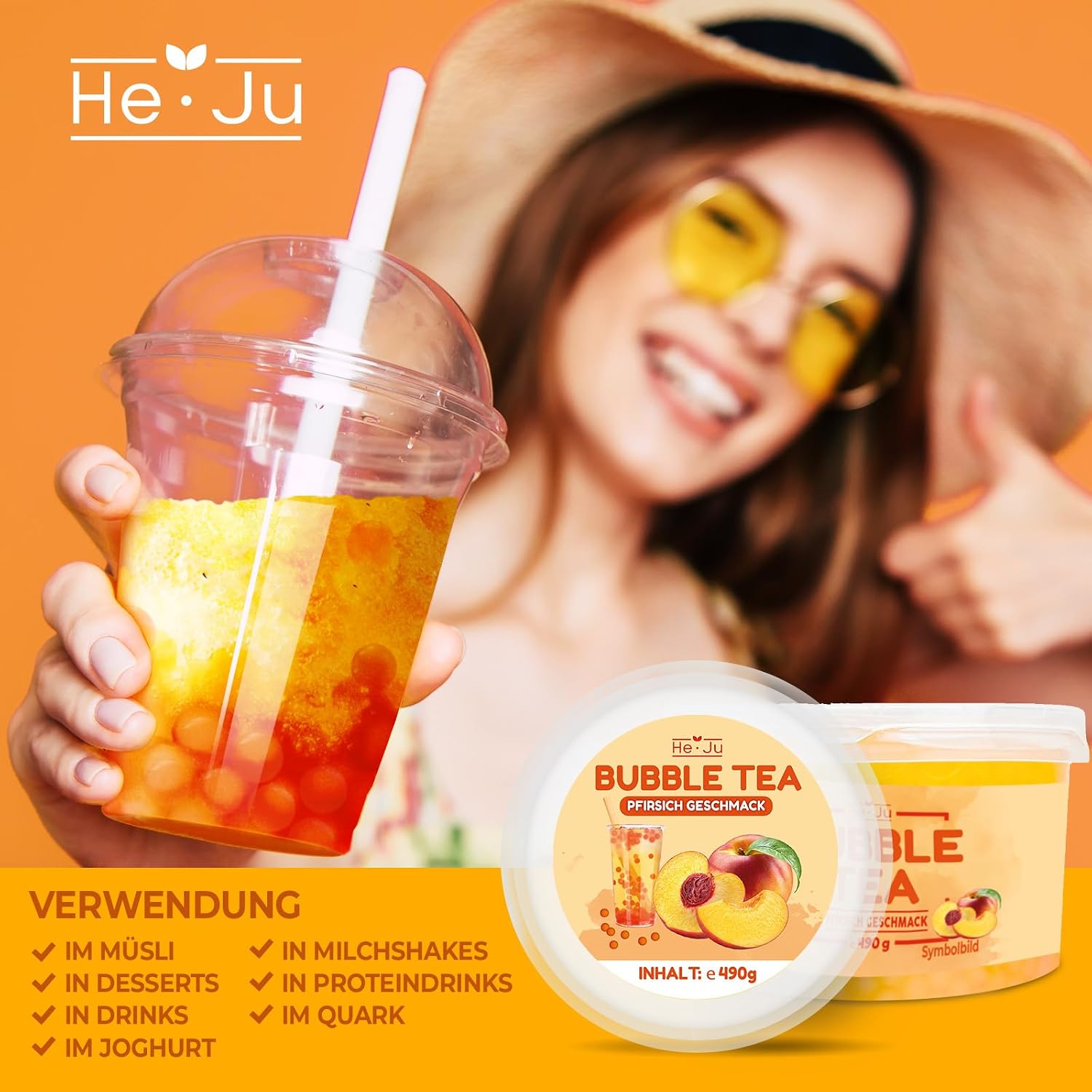 Detalle 2 de Perles Bubble Tea PĂȘche 490 g đ§