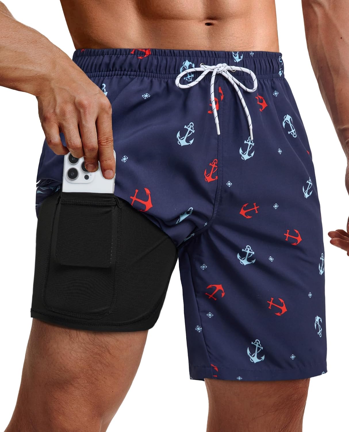 Thumbnail 6 de Gleeease 9inch Mens Swim Trunks with Compression Liner – Quick Dry, Stretch, and Pockets