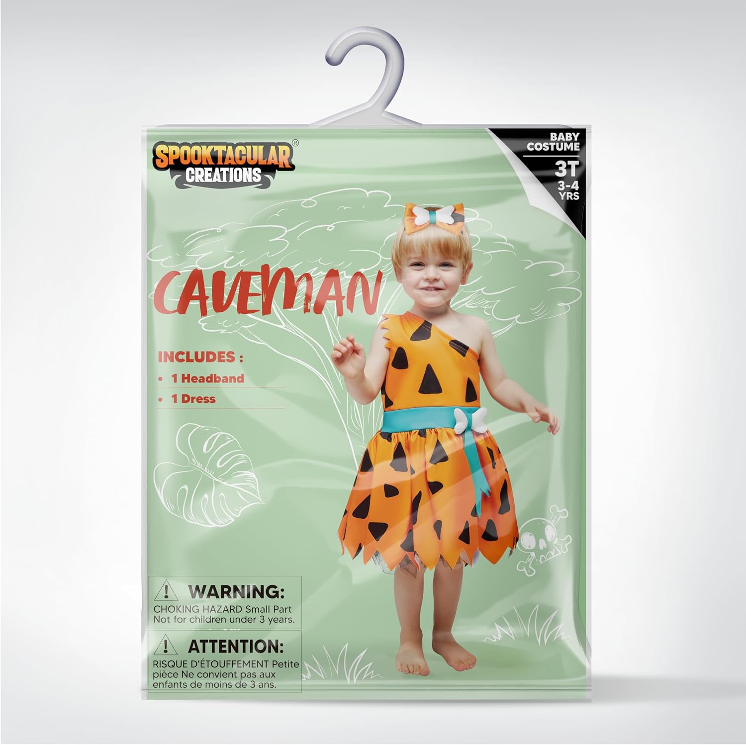 Thumbnail 6 de Spooktacular Creations Toddler Caveman Costume, Polyester