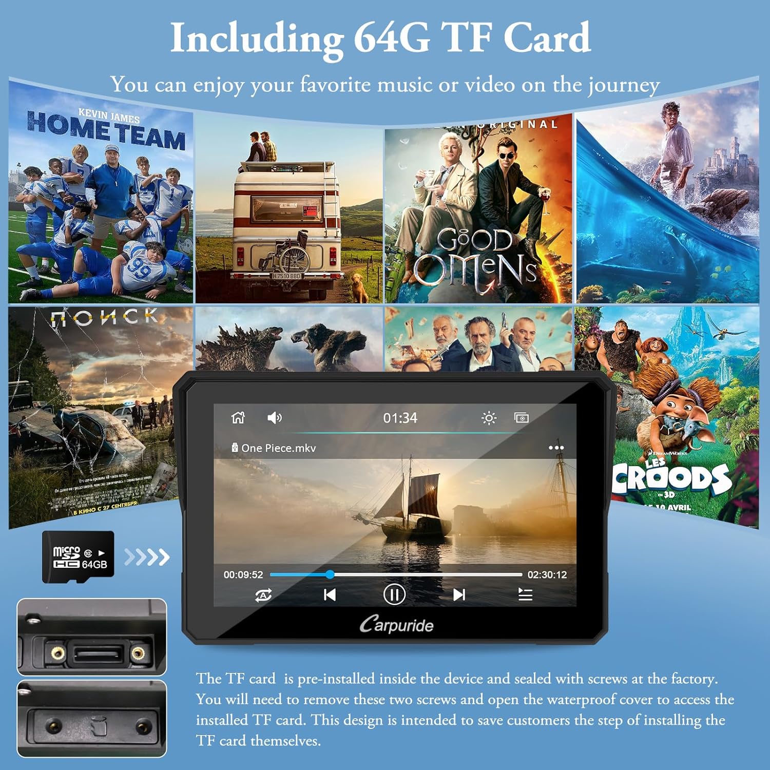 Thumbnail 6 de Carpuride W702 7-inch Motorcycle GPS