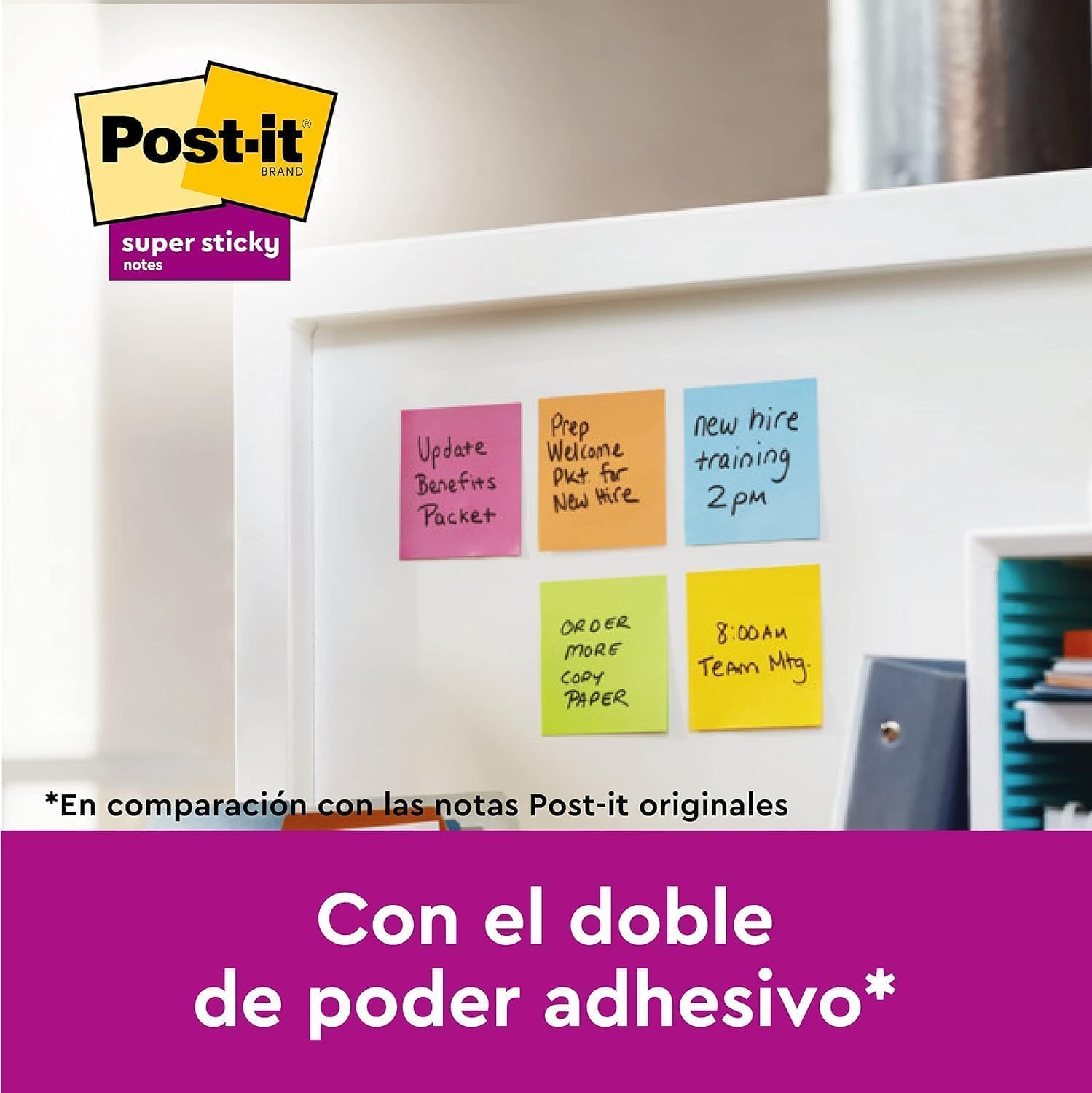 Detalle 2 de Post-It Super Sticky Carnival 76x127 mm 90 hojas