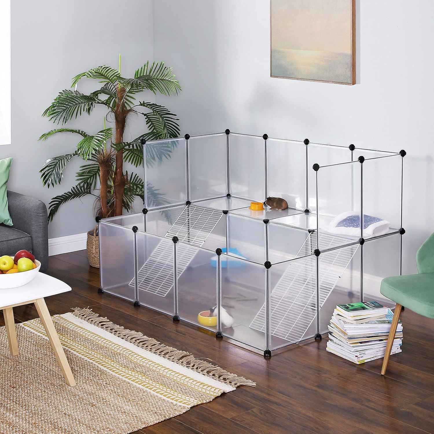 Detalle de SONGMICS enclos modulable pour petit animal blanc