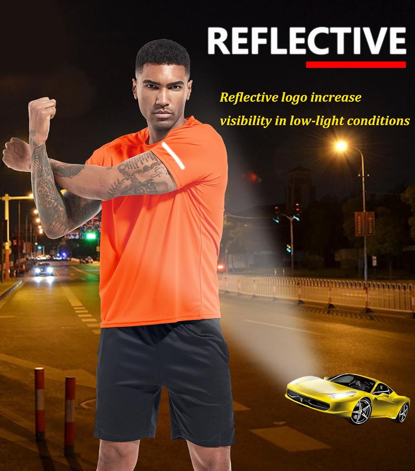 Detalle de Boyzn Men's Workout Shirts: 1–7 Pack Dry Fit, Moisture-Wicking, Short Sleeve Gym Tee