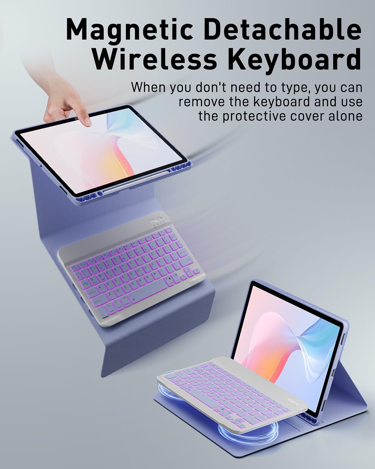 Thumbnail 6 de TUNKARMOR iPad Air 11-inch/ 5th/ 4th Keyboard Case, Backlit and Magnetic