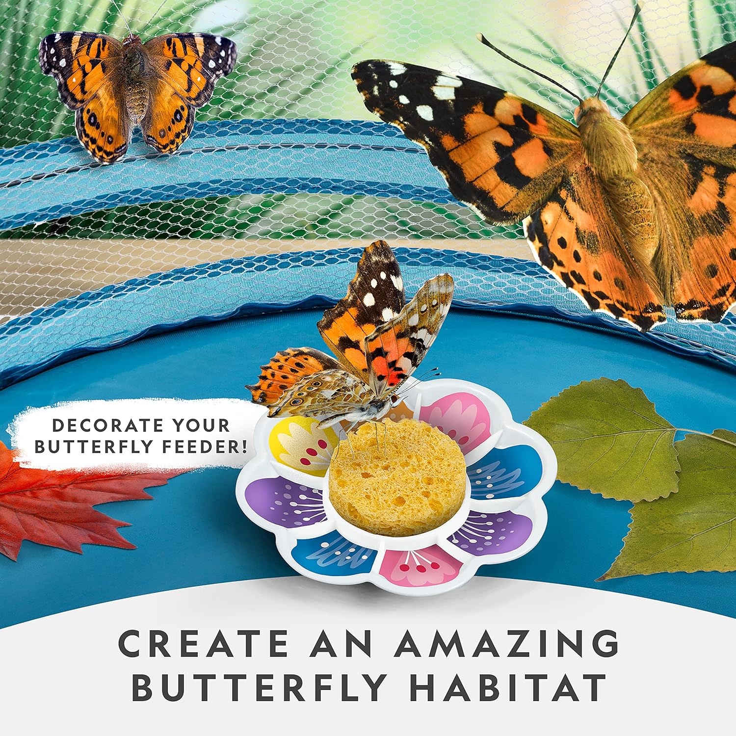 Detalle 2 de National Geographic Butterfly Growing Kit with 5 caterpillars 🐛🦋