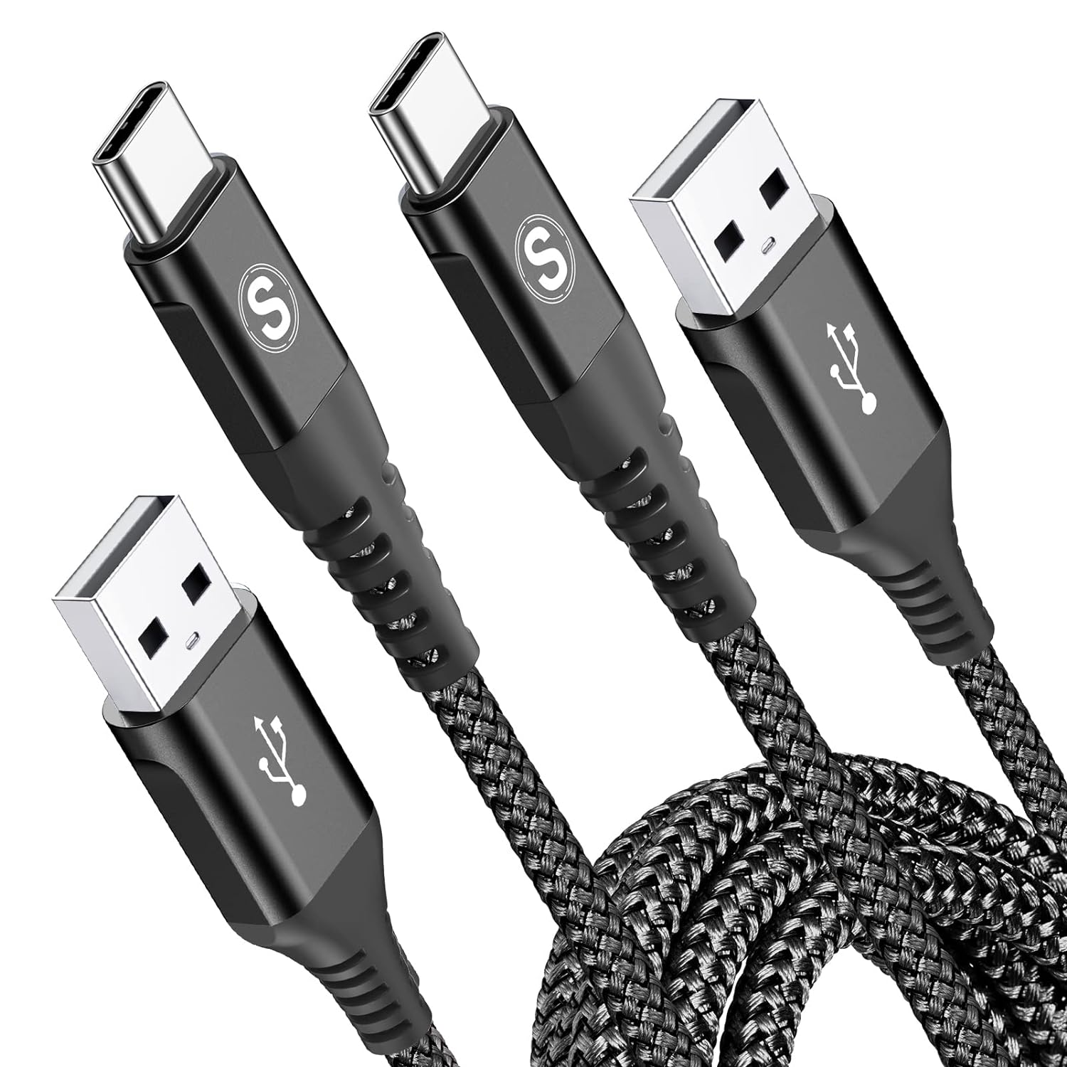 Detalle de 2Pack 2M USB-C Charger Cables – Ultra‑Fast Power & Data for a Wide Range of Phones