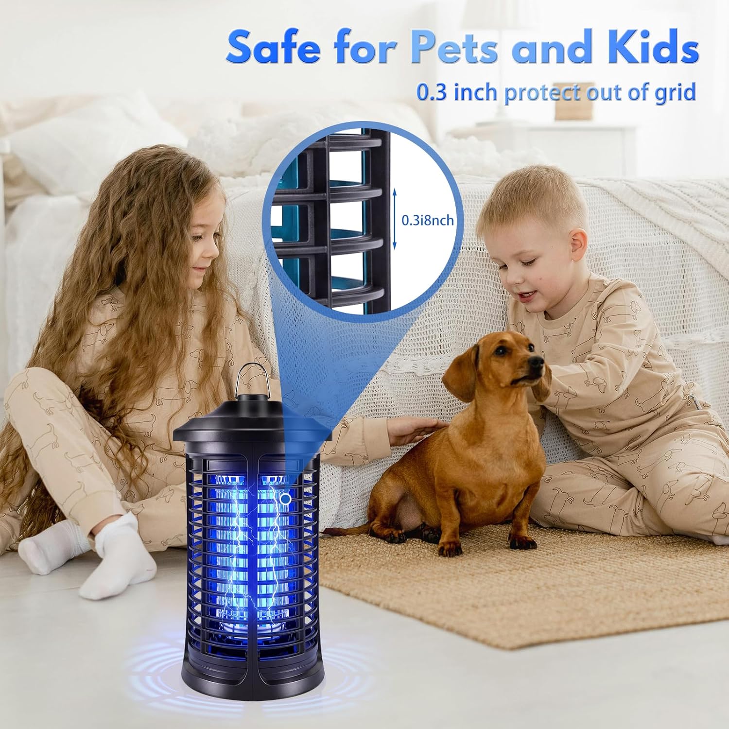 Thumbnail 6 de Electric Bug Zapper Indoor/Outdoor, 4200V High Powered Mosquito Killer
