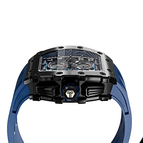Thumbnail 7 de TSAR BOMBA Orologio Uomo Tonneau Design Impermeabile 50M – Cronografo Elegante in Acciaio 316 Lunetta