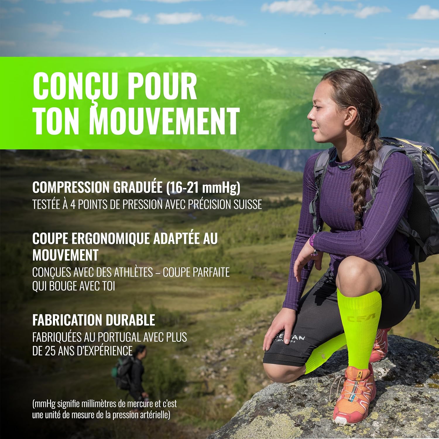 Thumbnail 4 de COMPRESSION FOR ATHLETES V1 chaussettes 16–21 mmHg