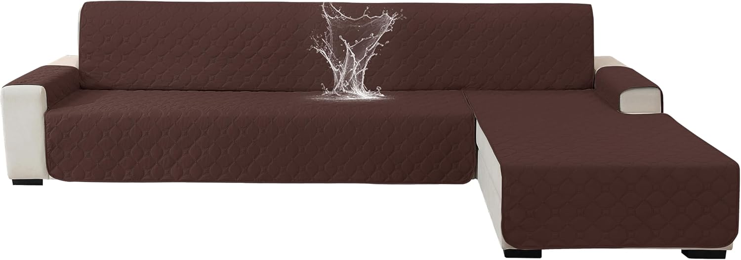 Detalle de Ystyle Copridivano impermeabile con penisola reversibile per divano angolare (3 posti, L 255 cm)