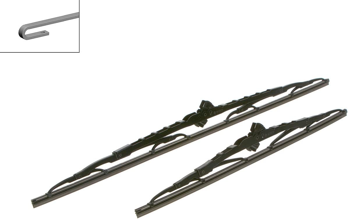 Thumbnail 3 de Bosch Twin 601 Front Windscreen Wipers (Set of 2) – 575mm/400mm with Pre-assembled Quick-Clip Adapter