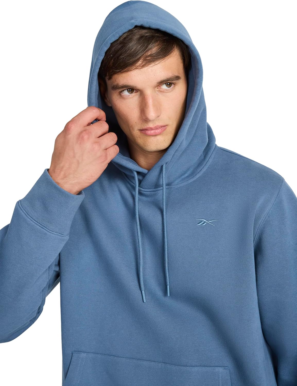 Detalle de Reebok Men’s Finisher Hoodie — Standard Fit, Midweight Cotton-Poly Fleece